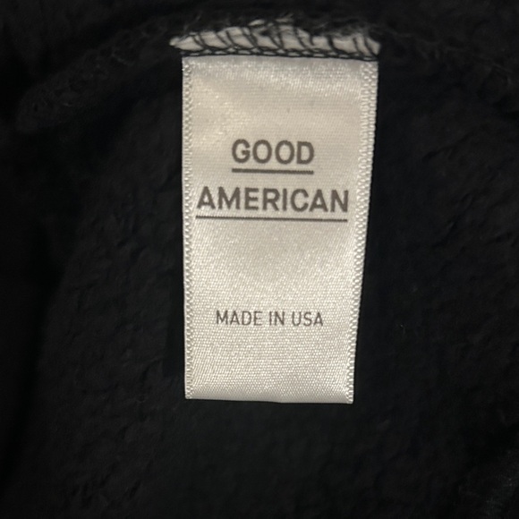 Good American Black Crew Neck Sweater with Silver Logo - Picture 5 of 5
